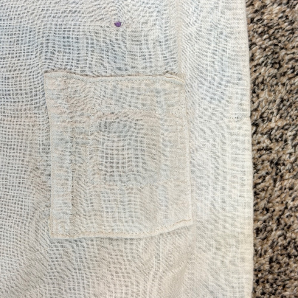 Vintage Handmade Basket Quilt Flour Feed Sack Backing Purple Scrap Quilt 82 x 72 - Picture 9 of 9